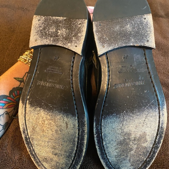 ZADIG & VOLTAIRE LAUREEN BLACK LEATHER BOOTS SZ 36 - Picture 12 of 14